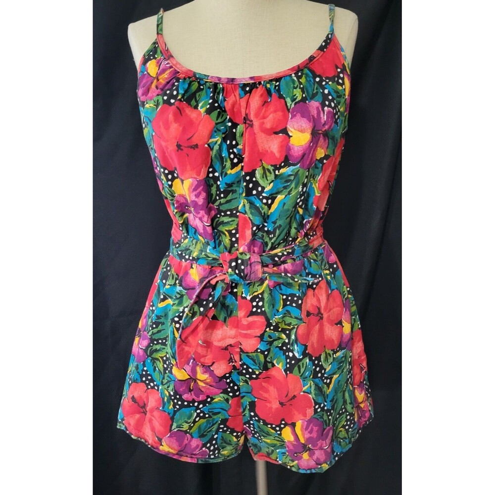 Vintage 80s Catalina Playsuit Romper Swimsuit Size 14 (see measurements)